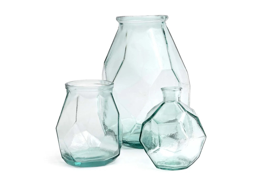 The Wide Origami Vase - Blue