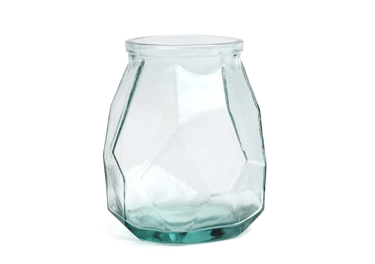 The Wide Origami Vase - Blue