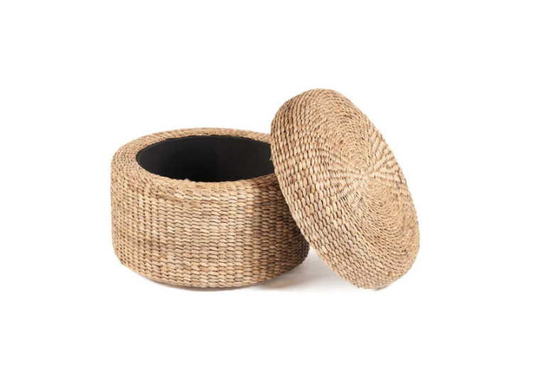 Pouf de Rangement Circulaire - Naturel et Élégant - JACEM006N - Bazar Bizar 2