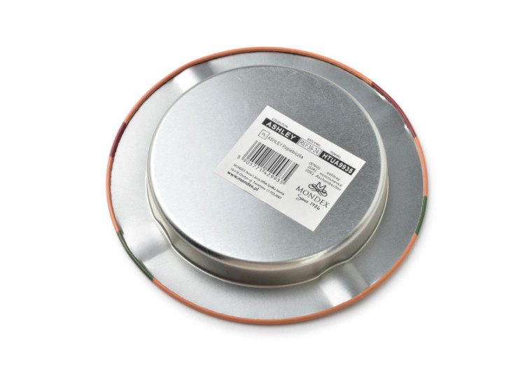 Cendrier ASHLEY - Métal robuste avec motifs rétro 13,5 x 1,5 cm - HTUA9935 - Mondex 2