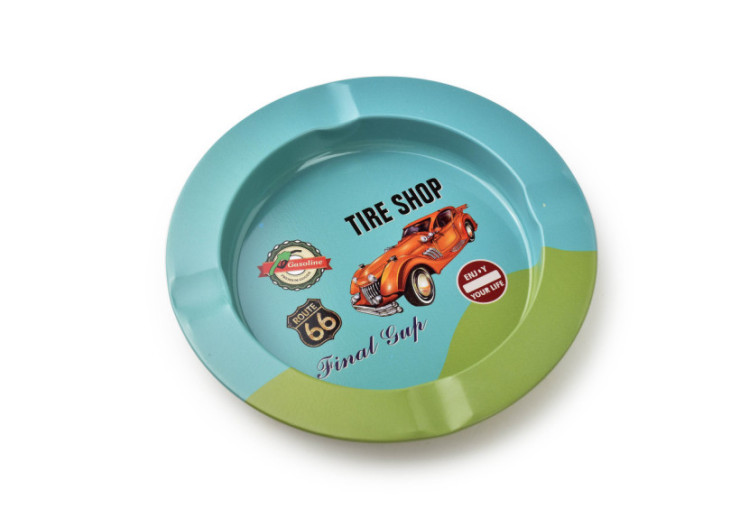 Cendrier ASHLEY - Métal résistant avec design rétro 13,5 x 1,5 cm - HTUA9928 - Mondex