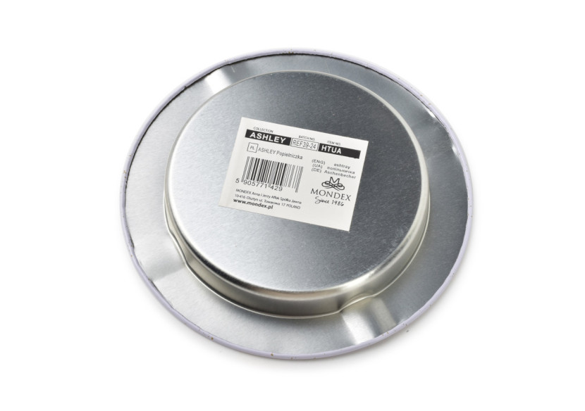 Cendrier ASHLEY - Métal durable 13,5x1,5cm - HTUA9867 - Mondex