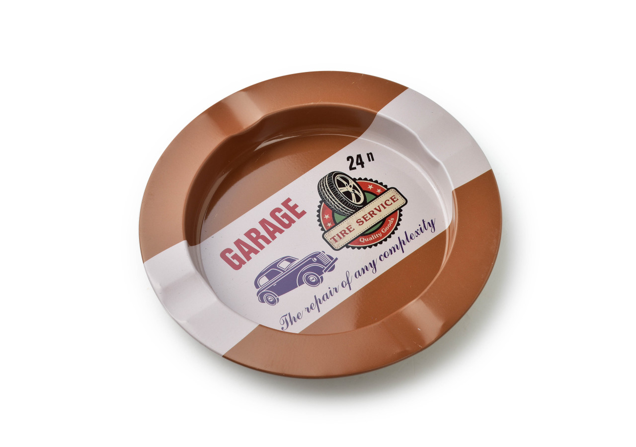 Cendrier en métal multicolore - 13,5xH1,5cm - HTUA0818 - Mondex