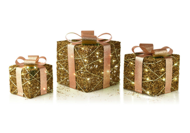 Ensemble de Décorations de Noël SANTA LILA - 3 pièces 15/20/25cm - HIWJ2067-SW - Mondex