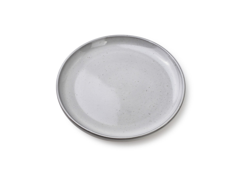 Assiette BASIC NATURE - Céramique élégante 21,5 x 21,5 x 2,5 cm - HTNA7864-1 - Mondex