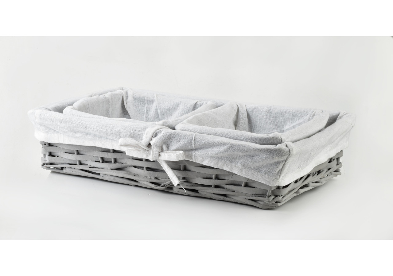 WILL Ensemble de 3 paniers XL - 39 x 25 x 9 cm / 19 x 16 x 8 cm - HIWD4221 - Mondex