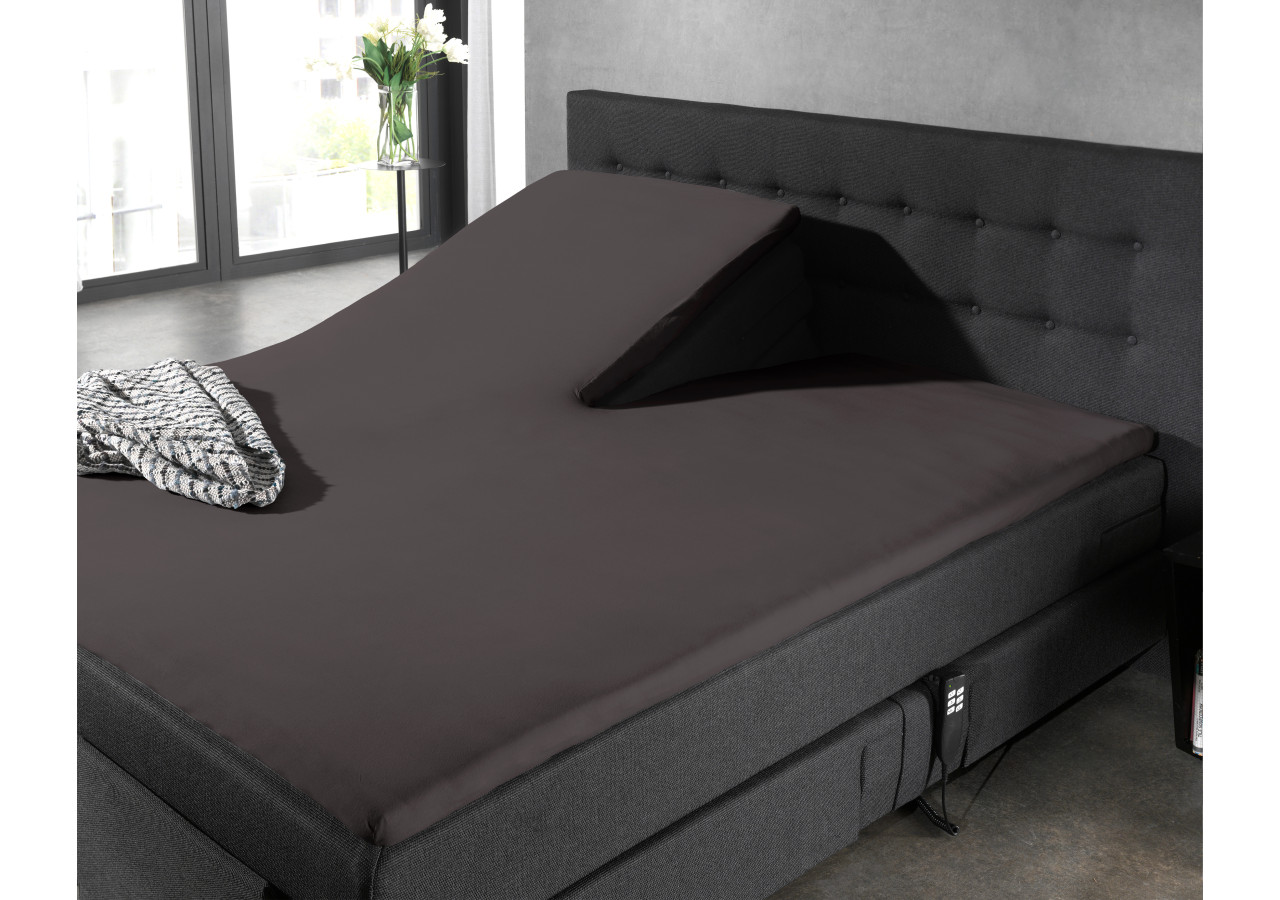 Housse de Matelas Splittopper en Percal de Coton - Antracite 180 x 200 cm - 12011046 - Dreamhouse