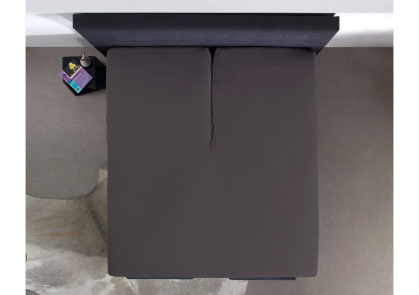 Housse de Matelas Splittopper en Percal de Coton - Antracite 180 x 200 cm - 12011046 - Dreamhouse