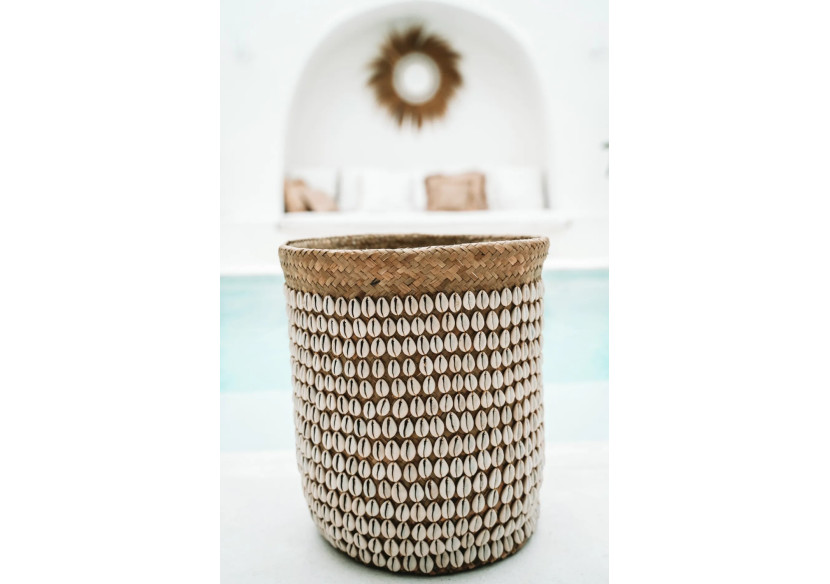 Panier Pandan n°1 - Fait Main avec Coquillages - BAEX007NW - Bazar Bizar Panier Pandan n°1 - Fait Main avec Coquillages - BAEX007NW - Bazar Bizar