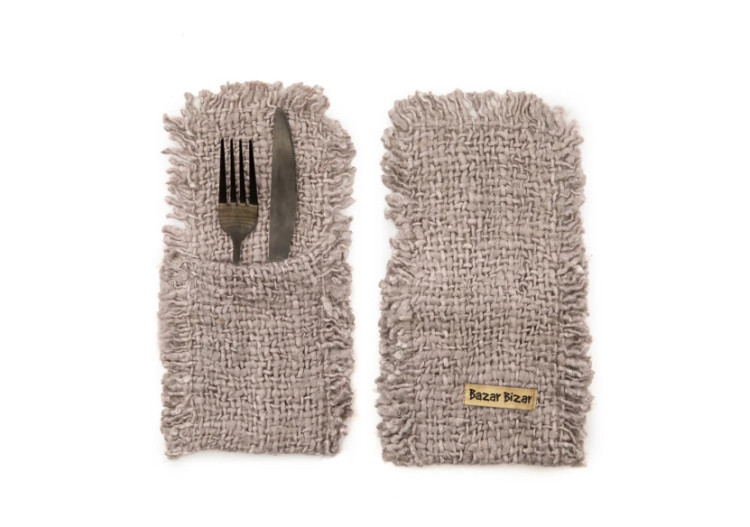 Porte-Couverts Oh My Gee - Gris Perle - Ensemble de 4 - INIE005Gr-SET4 - Bazar Bizar 2