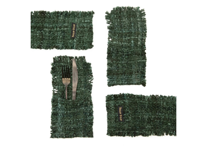 Porte-Couverts Oh My Gee - Vert Forêt - Ensemble de 4 - INIE005FG-SET4 - Bazar Bizar