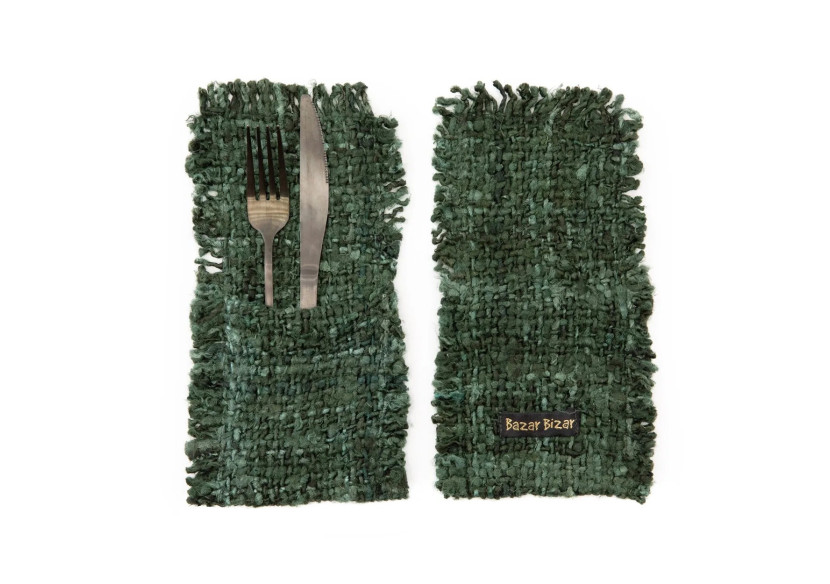 Porte-Couverts Oh My Gee - Vert Forêt - Ensemble de 4 - INIE005FG-SET4 - Bazar Bizar