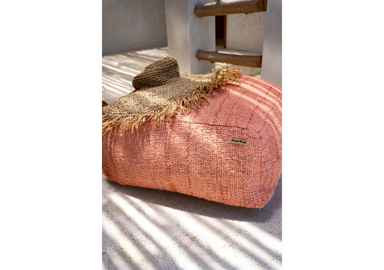 Pouf Oh My Gee - Rose Saumon - INIE003Pi-60 - Bazar Bizar