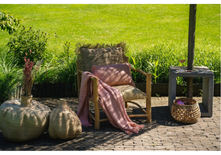 Plaid S'il Vous Plaît - Rose Saumon - INIE002Pi - Bazar Bizar 2