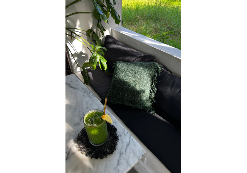 Housse de coussin Oh My Gee - Vert Forêt 60x60cm - INIE001FG-60x60 - Bazar Bizar