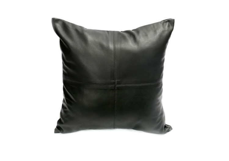 Housse de coussin en cuir à...