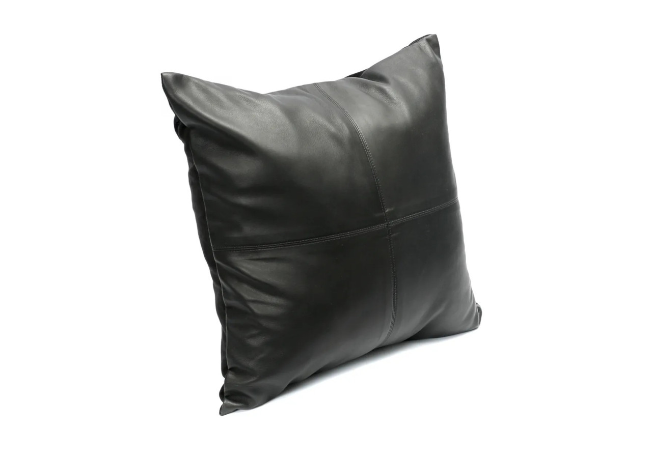 Housse de coussin en cuir à quatre panneaux - Noir 40x40cm - INPG001B-40x40 - Bazar Bizar