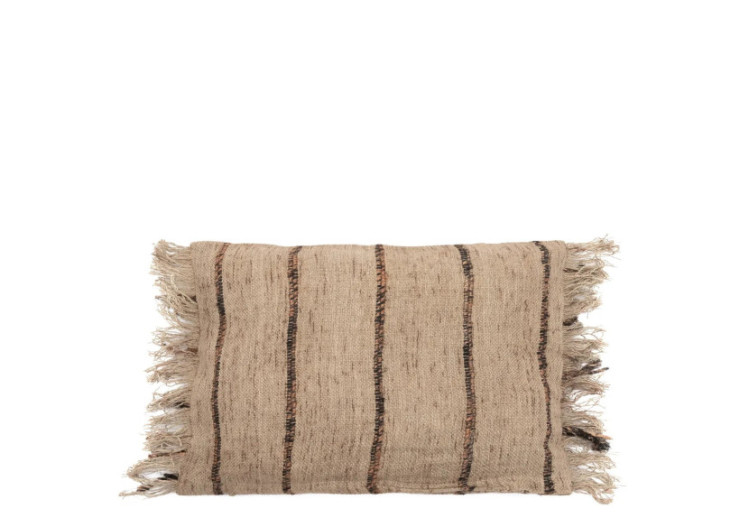 Housse de coussin Oh My Gee - Beige Noir 30x50cm - INIE001BeB-30x50 - Bazar Bizar