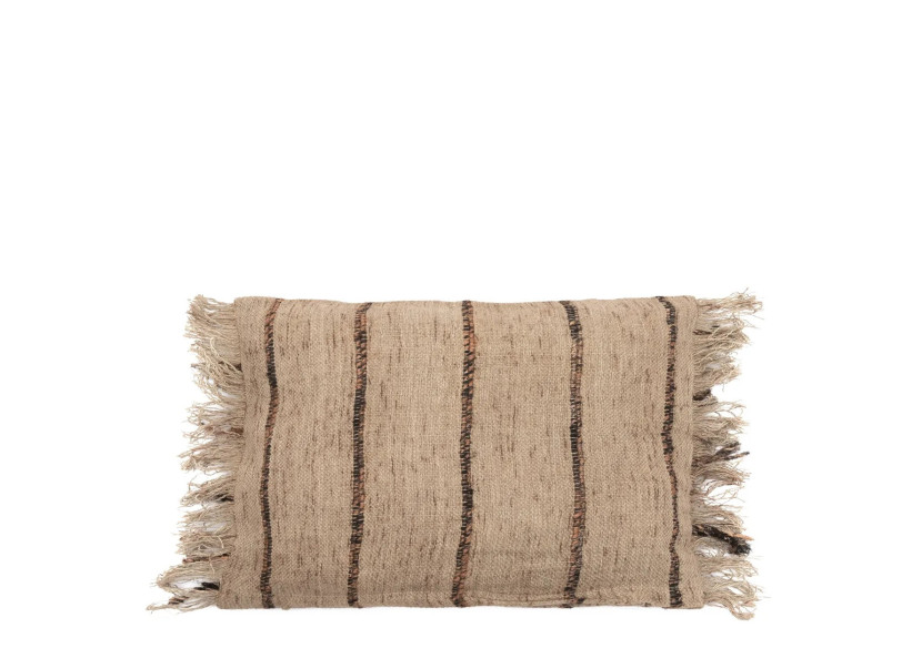 Housse de coussin Oh My Gee - Beige Noir 30x50cm - INIE001BeB-30x50 - Bazar Bizar