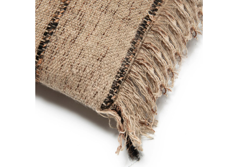 Housse de coussin Oh My Gee - Beige Noir 30x50cm - INIE001BeB-30x50 - Bazar Bizar