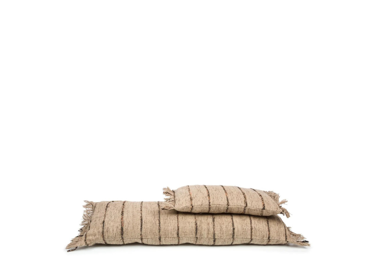 Housse de coussin Oh My Gee - Beige Noir 30x50cm - INIE001BeB-30x50 - Bazar Bizar