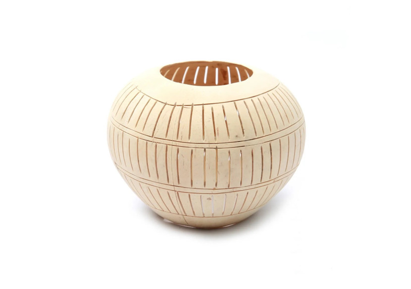 Bougie en noix de coco - Naturelle - BA150C-N - Bazar Bizar