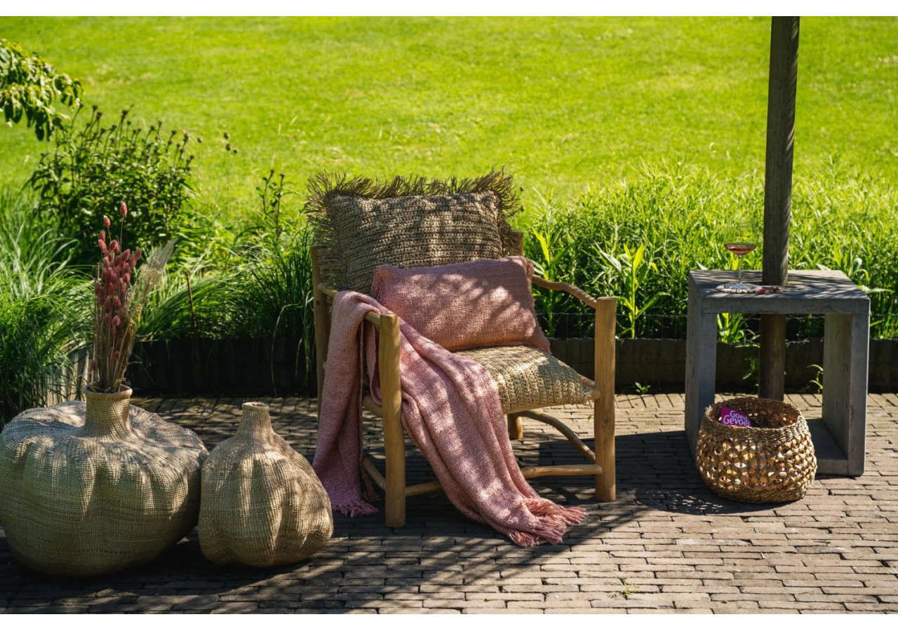 Housse de coussin Oh My Gee - Rose Saumon 30x50cm - INIE001Pi-30x50 - Bazar Bizar