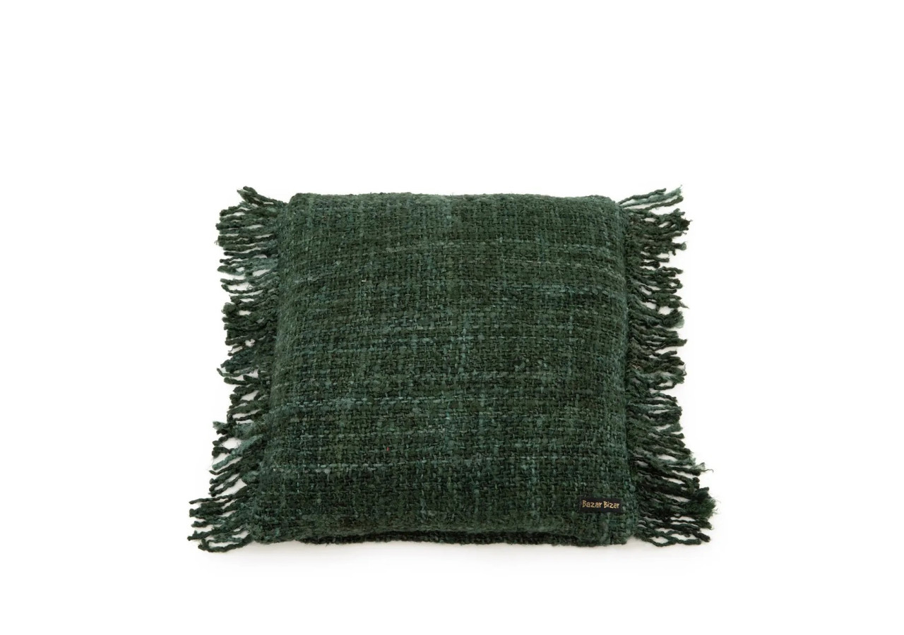 Housse de Coussin Oh My Gee - Vert Forêt - 40x40cm - INIE001FG-40x40 - Bazar Bizar