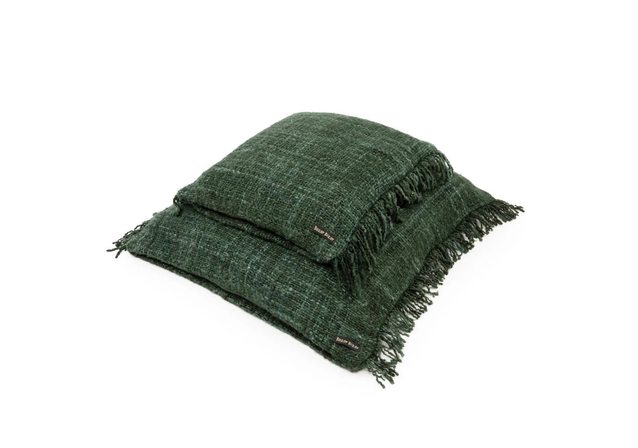 Housse de Coussin Oh My Gee - Vert Forêt - 40x40cm - INIE001FG-40x40 - Bazar Bizar