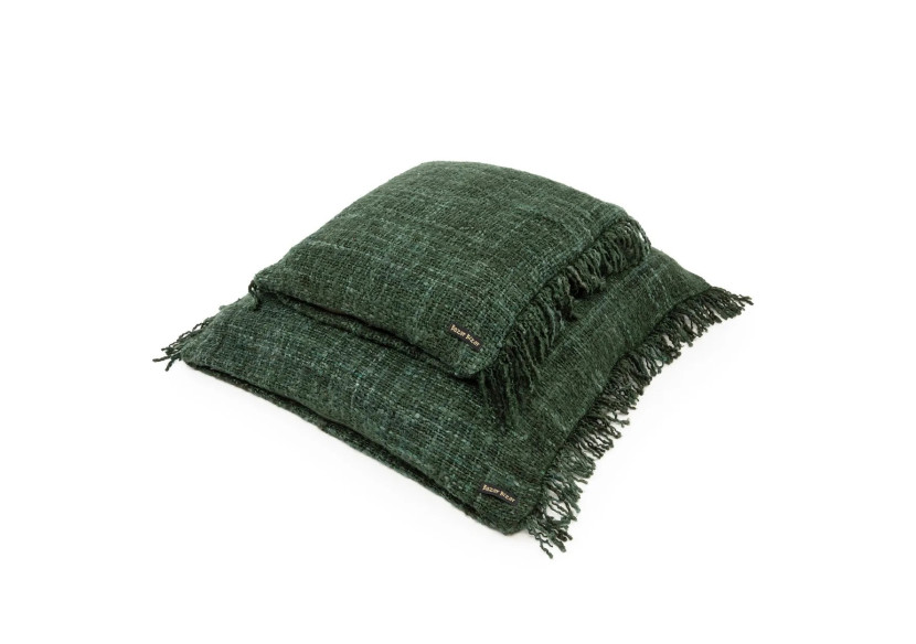 Housse de Coussin Oh My Gee - Vert Forêt - 40x40cm - INIE001FG-40x40 - Bazar Bizar