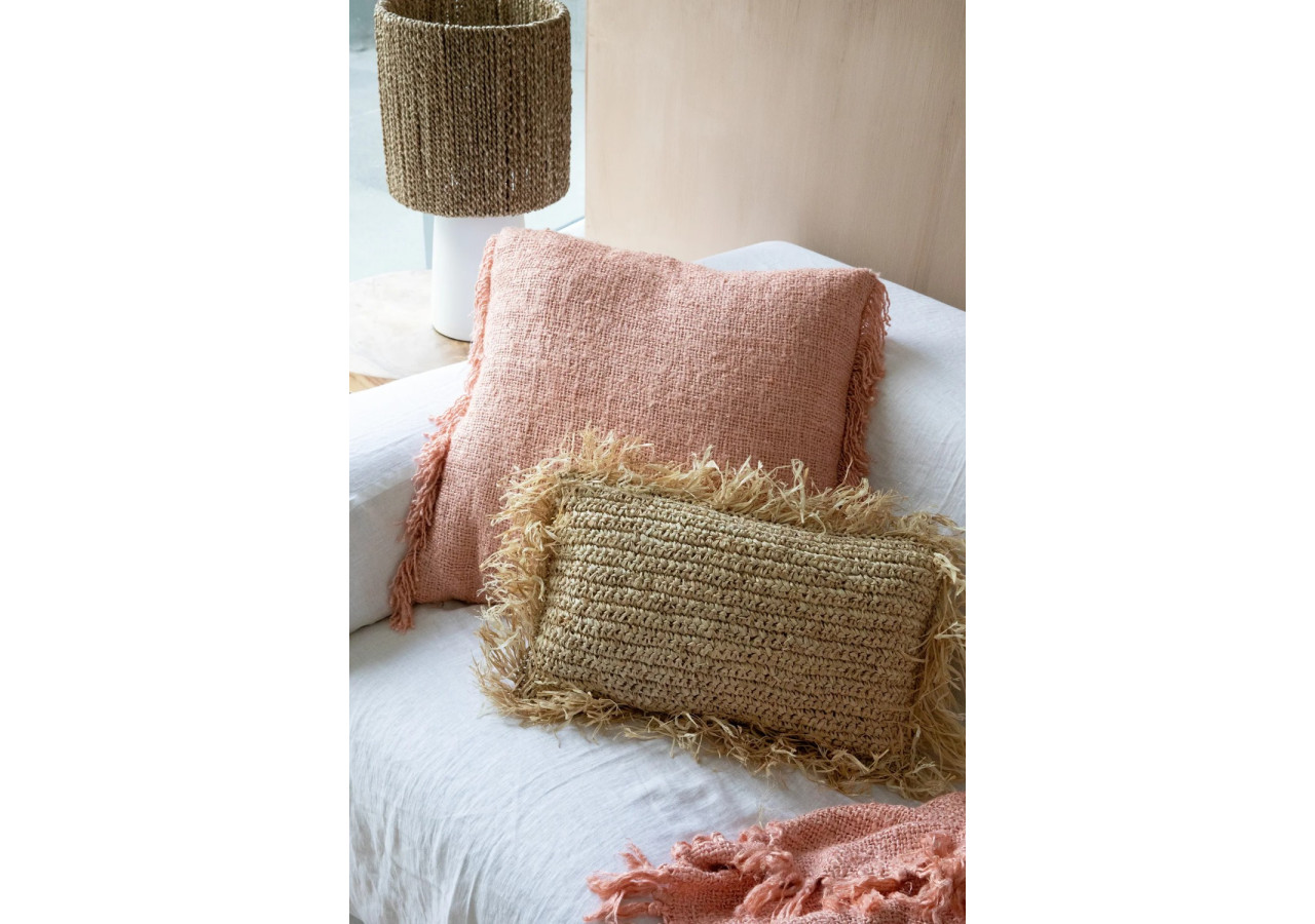 Housse de Coussin Oh My Gee - Rose Saumon - 60x60cm - INIE001Pi-60x60 - Bazar Bizar