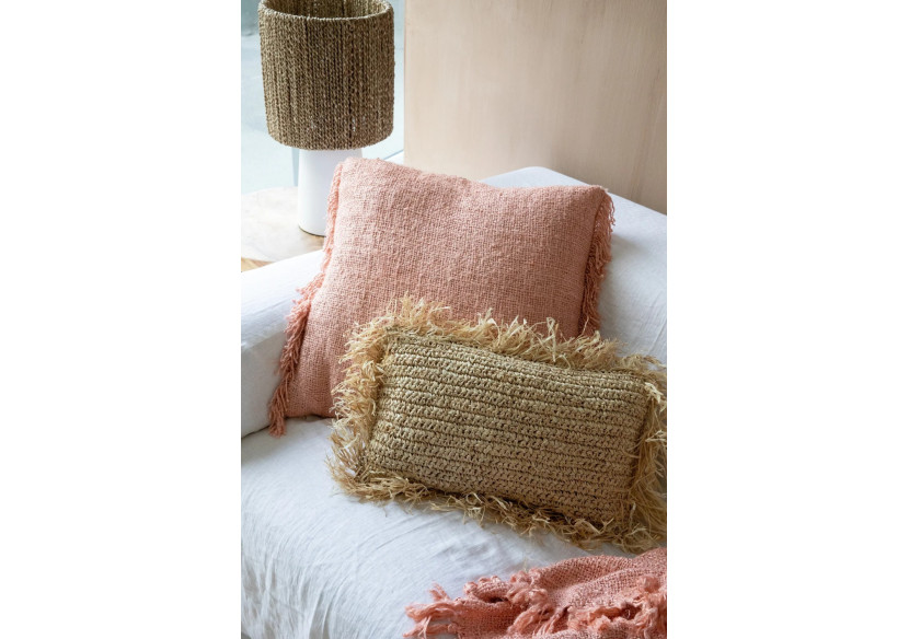 Housse de Coussin Oh My Gee - Rose Saumon - 60x60cm - INIE001Pi-60x60 - Bazar Bizar