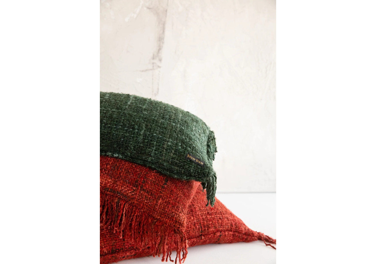 Housse de Coussin Oh My Gee - Vert Forêt - 30x50cm - INIE001FG-30x50 - Bazar Bizar