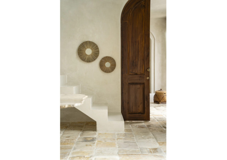 Miroir Alang Alang - Naturel - Grand Format - BALE070N-L-50 - Bazar Bizar 2