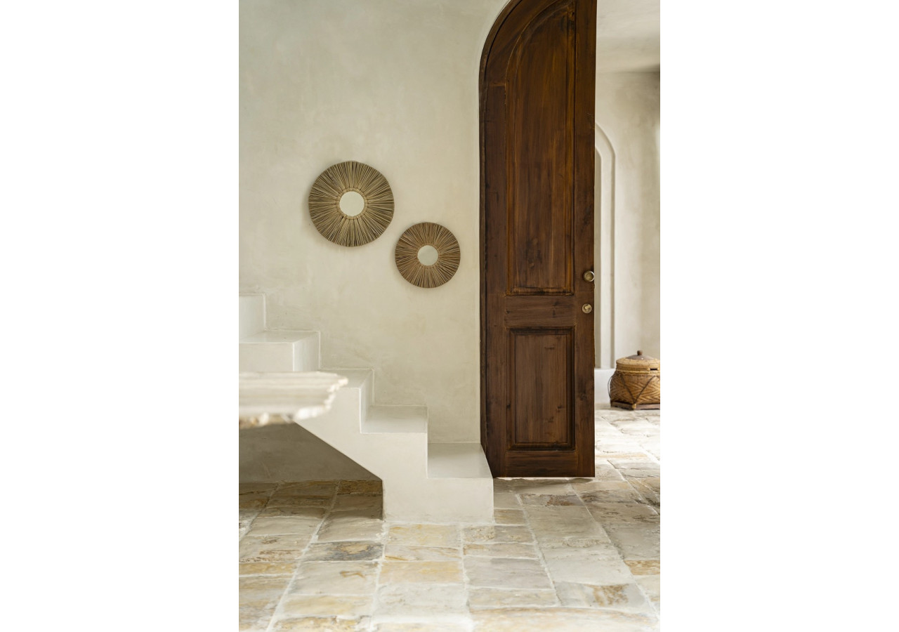 Miroir Alang Alang - Naturel - Grand Format - BALE070N-L-50 - Bazar Bizar