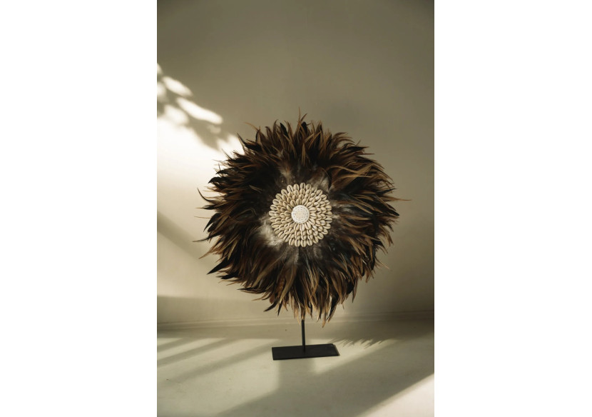 Juju Côtier sur Support - Noir Brun - Petit - 40cm - BALE015BBr-S-40 - Bazar Bizar