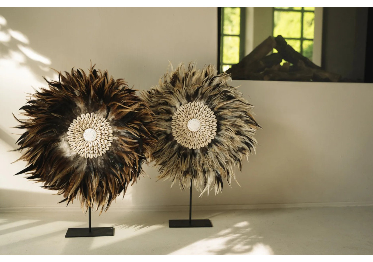 Juju Côtier sur Support - Noir Brun - Petit - 40cm - BALE015BBr-S-40 - Bazar Bizar