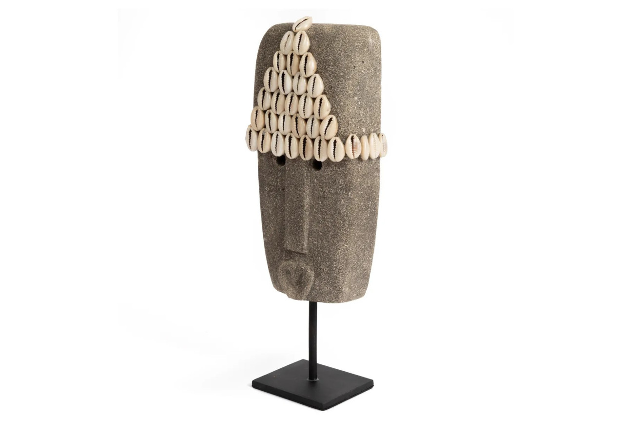 Statue en Pierre Sumba n°32 sur Socle - Artisanale - BAHRA032 - Bazar Bizar