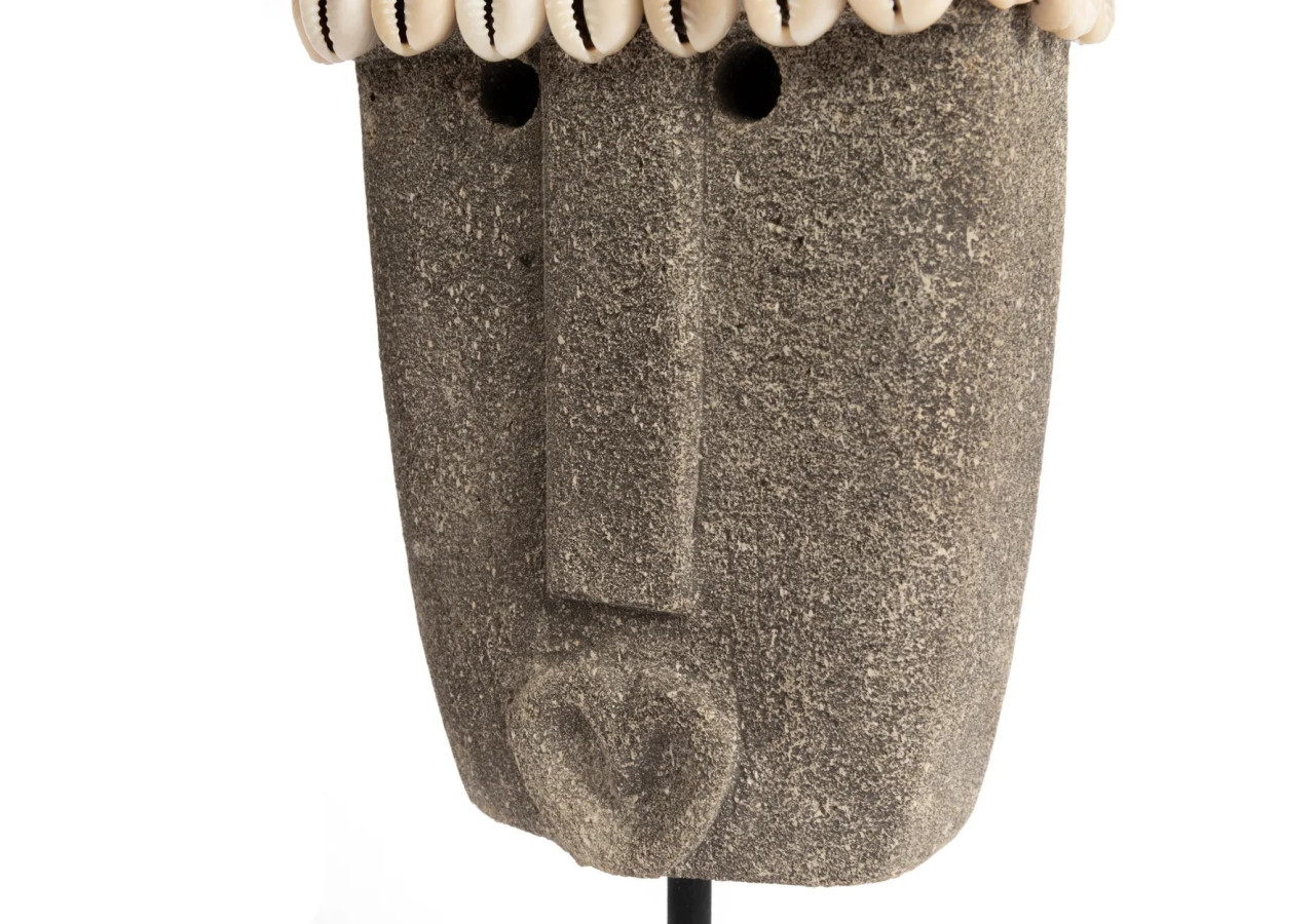 Statue en Pierre Sumba n°32 sur Socle - Artisanale - BAHRA032 - Bazar Bizar