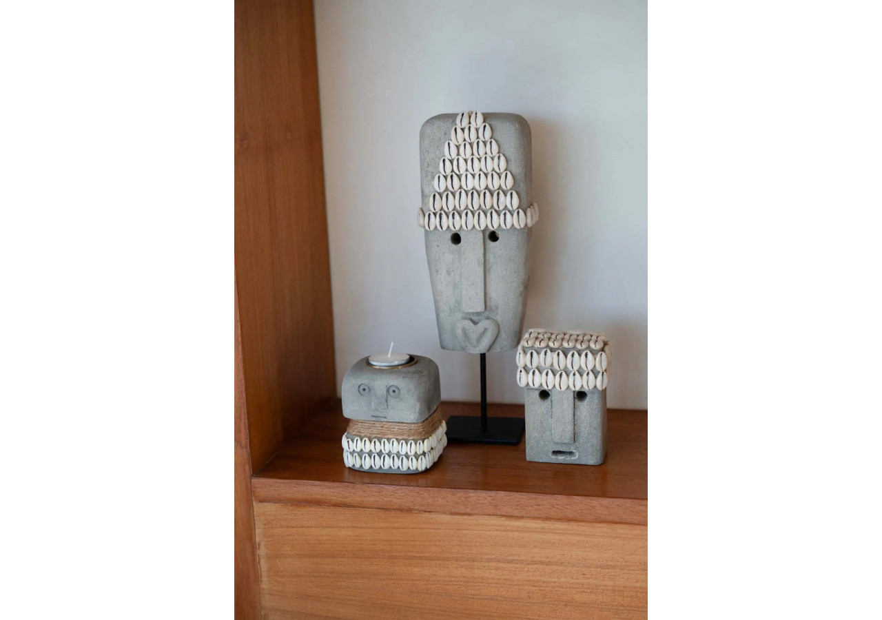 Porte-Tealight Sumba Stone n°31 - Fait main - BAHRA031 - Bazar Bizar