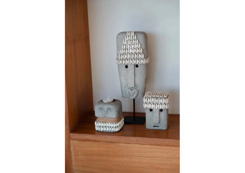 Porte-Tealight Sumba Stone n°31 - Fait main - BAHRA031 - Bazar Bizar