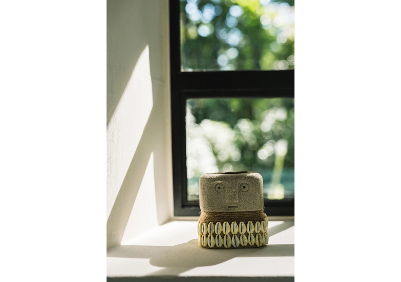 Porte-Tealight Sumba Stone n°31 - Fait main - BAHRA031 - Bazar Bizar