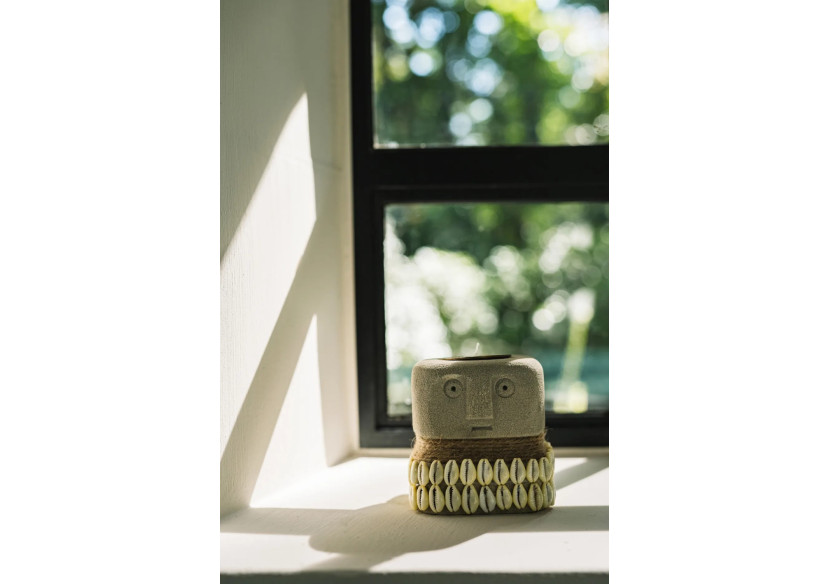 Porte-Tealight Sumba Stone n°31 - Fait main - BAHRA031 - Bazar Bizar