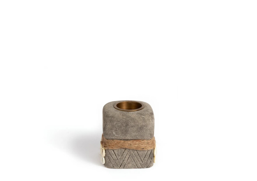 Porte-Tealight Sumba Stone n°31 - Fait main - BAHRA031 - Bazar Bizar