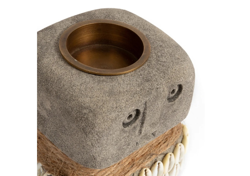 Porte-Tealight Sumba Stone n°31 - Fait main - BAHRA031 - Bazar Bizar