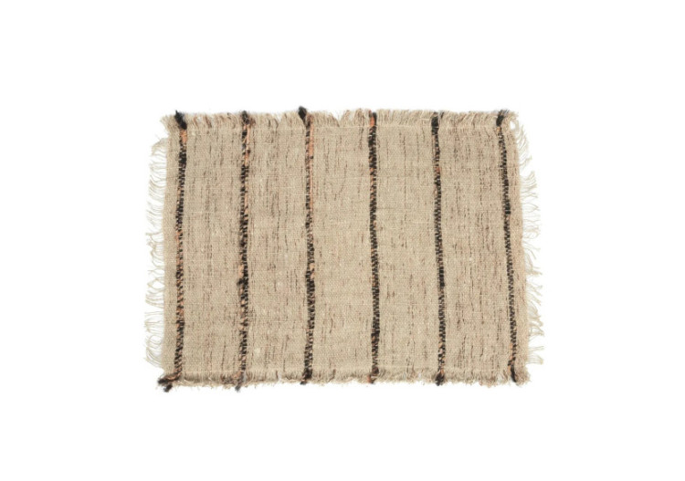 Set de 4 Sets de Table Oh My Gee - Beige et Noir - INIE004BeB-SET4 - Bazar Bizar