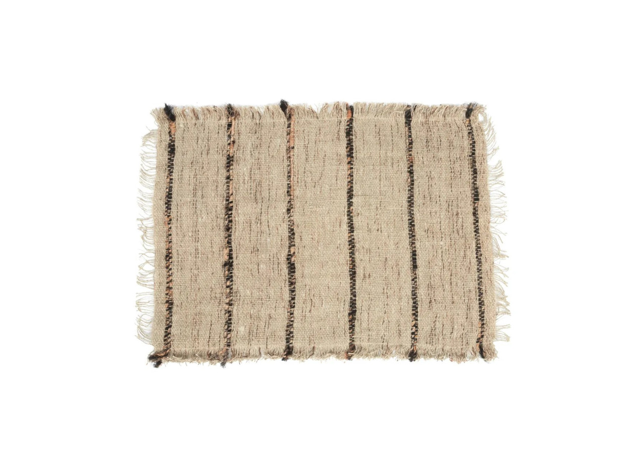 Set de 4 Sets de Table Oh My Gee - Beige et Noir - INIE004BeB-SET4 - Bazar Bizar