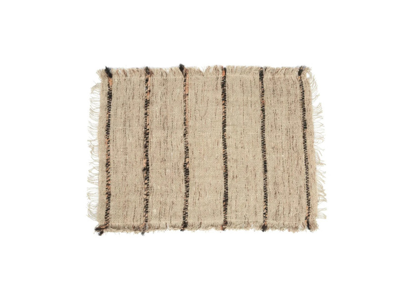 Set de 4 Sets de Table Oh My Gee - Beige et Noir - INIE004BeB-SET4 - Bazar Bizar