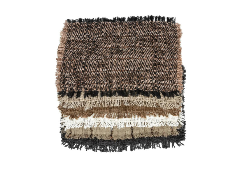 Set de 4 Sets de Table Oh My Gee - Beige et Noir - INIE004BeB-SET4 - Bazar Bizar