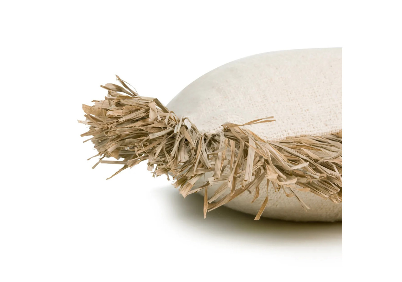 Housse de Coussin Saint Tropez - Blanc Naturel - 60x60 cm - JABR021NW-L-60x60 - Bazar Bizar